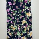 Old Navy  fit and flare dress large Floral Dark Midi Linen Wedding Coquette Girly Photo 0