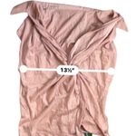 Halara  XL NYE Sparkle Metallic Champagne Pink Twist Front Mesh Blouse Top Photo 7