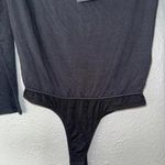 Paige NWT  Women's Black Boat Neck Long Sleeve Bodysuit Size Small Photo 2