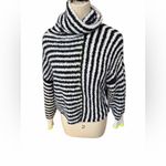 Anthropologie Pilcro illusion Striped Black and White Sweater size medium Photo 2