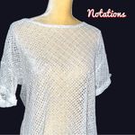 Notations  white mesh top with a hint of sparkle! Photo 1