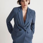 Madewell  The Rosedale Blazer In Crepe Nighttime Photo 3