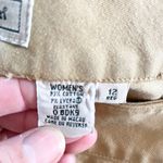 LL Bean Cotton Blend Pants Straight Leg Casual Trousers Size 12 Office Classic Tan Photo 7
