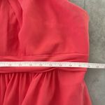 David's Bridal DAVID’S BRIDAL short crinkle chiffon bridesmaid dress style F15600 coral size 16 Photo 6