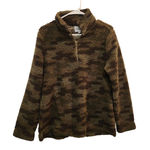 Wrangler Green Camo Quarter Zip Cozy Winter Fleece Pullover Teddy Jacket Medium Photo 0