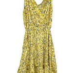 SheIn White & Yellow Floral Sunflower Print Sleeveless Dress Size S Photo 0