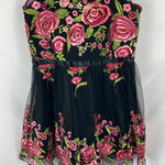 City Triangles  Rose Embroidered Strapless Dress Size 13 Photo 0