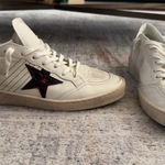 Golden Goose Ball Star with burgundy croc-print leather star and gold heel tab Photo 1