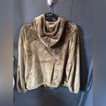 Women’s I Believe Brown Fuzzy Zip Photo 2