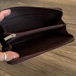 Salvatore Ferragamo  Brown embossed logo Leather Wallet full
Size Photo 3