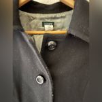J.Crew Single-Breasted Black Wool Winter Pea Coat Size 8 Photo 2