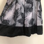 East 5th  Black and Gray Feather Pleated Full Midi Skirt Photo 3