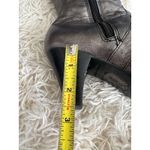 Born Women's Leather Knee High Boots Metallic Silver Block Heel Side Zip Sz 6.5 Photo 5