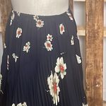 Vince Gardenia Floral-print pleated seamed midi skirt elastic waist pockets Sz S Photo 3