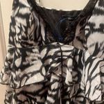 Paper + Tee Paper Tee ruffle animal print tank top black and white size small Photo 1