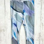 Athleta  Leggings Elation 7/8 Tight Vibrance Snowfall Blue Yoga Sporty Pull On Photo 0