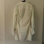 Choosy Crosby Plunging Shirt Dress Size 0 White Photo 2