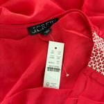 J.Crew NWT Smocked-trim Midi Dress Crepe de Chine Vintage Red Photo 4