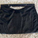 Vintage Letisse Black Leather Accordion Clutch Handbag Top Handle Photo 0