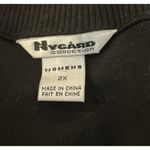 Nygard Womens 2X Black Short Sleeve Sweater Top Floral Ribbed Cropped Silk Blend Size XXL Photo 4