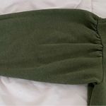 Madewell olive green pleat balloon sleeves cotton hoodie sweatshirt, size XS Photo 10