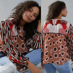 Anthropologie Bl-nk London Miranda Peasant Blouse Size XSP NWT Photo 1