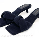 Good American NEW Womens 11.5 Black Terry Kickstand Slides Square Toe GA353T-X Photo 0