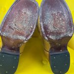 Longhorn Tan Heeled Western Boots with Square Toe and Stitched Pattern Size 24 Photo 9