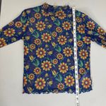 Minga London Sheer Blue Purple Sunflower Floral Long Photo 5