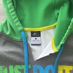 Nike Therma-Fit Hoodie Sweatshirt Gray Green Blue Just Do It Small Photo 5