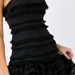 Princess Polly Molina Black mini dress with ruffles Size 0 Photo 0