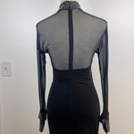 Nicole Bakti Sexy Fitted Evening Gown Dress Mesh Rhinestones Photo 3