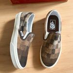 Vans Classic Slip-On Sweater Check Brown Women7.5 US Photo 3