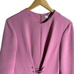 Tibi  Pink Lace Up Corset Long Sleeve Twill Midi Dress Size 10 Photo 5