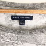 American Eagle Lightweight Floral Pullover Gray XS Photo 1