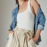 Lucky Brand NWT Striped Paperbag Waist Tie Front Shorts Size XL Photo 0