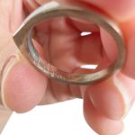 Turquoise Inlay Sterling Silver Thin Stacking Band Ring Photo 9