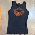 Harley Davidson Womens Black Genuine Motor Cycles Tank Top Racine WI Photo 4