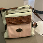 Bag Chic Crossbody by b.o.c. There is wear see pictures. Priced accordingly White Photo 0