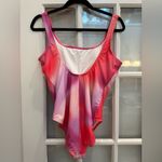 Nike  Swim Pink Orange Tie Dye Ombre One-Piece Swimsuit Sporty NWT Size XL Photo 3