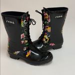 Roma Epaga' Floral Rain Boot size 8 Black Photo 1