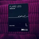 INC Large Flare Knit Sweater Pants Pockets Stretch Autumn Berry Magenta New Photo 3