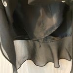 Vintage Plaza South Black Ruffle Embroidered Two Piece Blazer Skirt Set Suit Size 10 Photo 11