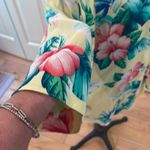 Tommy Bahama  yellow and pink hibiscus floral viscose oversized shirt Photo 5