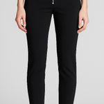 Elizabeth and James Elizabeth And‎ James Black Slim Leg Exposed Front Zipper Pant Photo 0