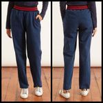 Rachel Comey ππ Doxa Pant Striped Elastic Waist Acid Wash Denim Navy Large NWT Photo 7