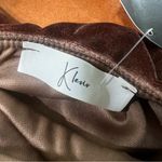 NWT Klesis Boutique brand Velvet Shorts romper Bubble Hem size medium Brown Photo 1