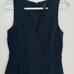 J.Crew  Dress Womens Size 0 Navy Blue V Neck Scallop Crepe Wrap Surplice Sheath Photo 10