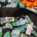 Unique Vintage NWOT Blue Retro Floral Scalloped High Waisted Shorts 1X-LARGE Photo 5