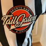 The Bar TailGaters Sports Grill Striped VNeck Shirt Womens Medium Photo 2